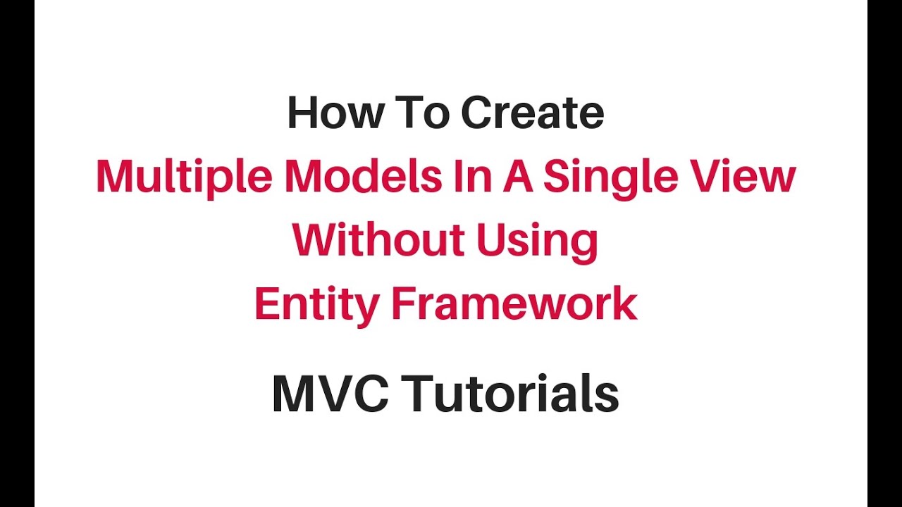 multiple models into one single view in mvc c#.net 4.6.1