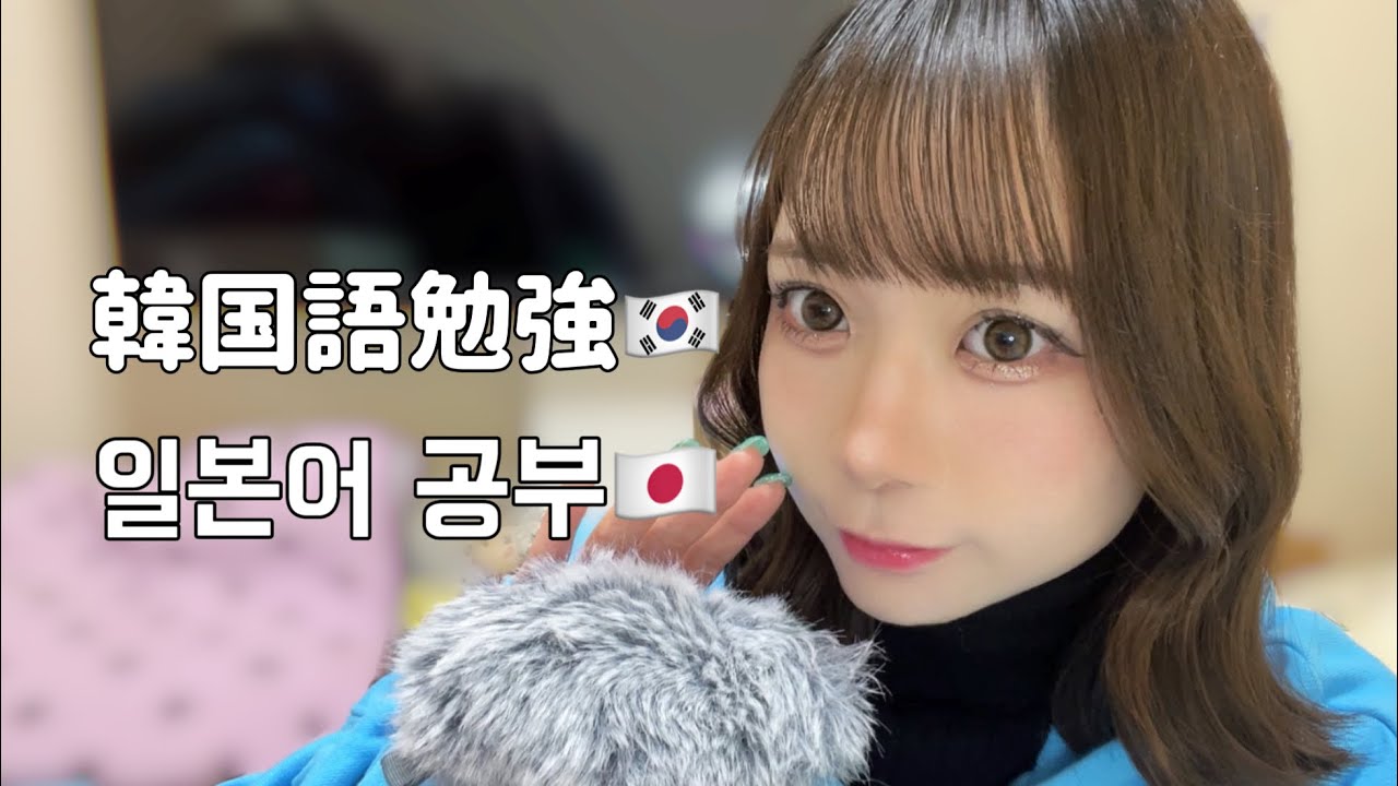 【ASMR】寝ながら韓国語勉強🇰🇷자면서 일본어 공부🇯🇵Studying Korean and Japanese while sleeping