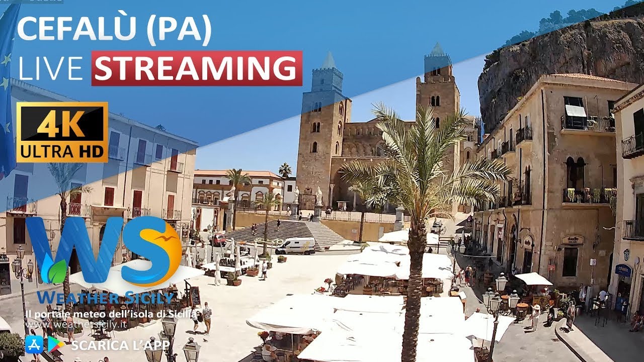 🔴 Cefal&ugrave; live webcam - Panoramica Duomo