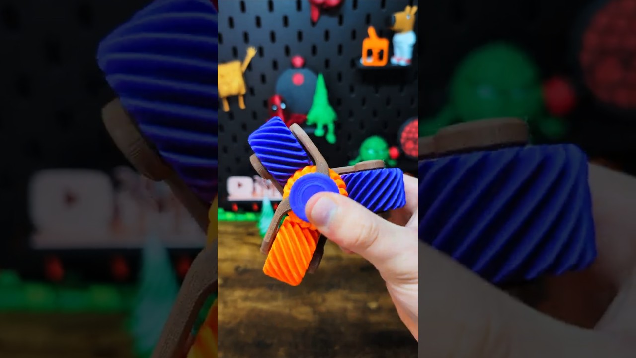 3D Printed LARGE Triple Helix gear Fidget spinner