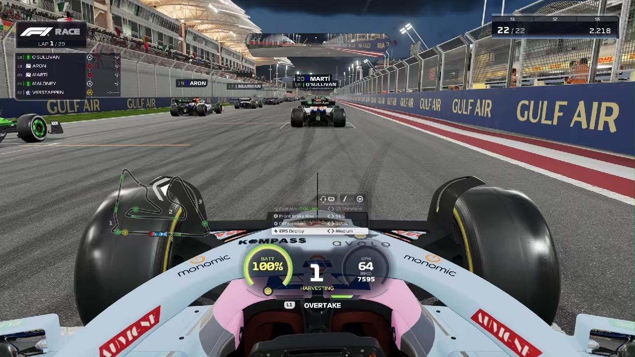 F1 25 Bahrain Last to 1st vs 110 ai