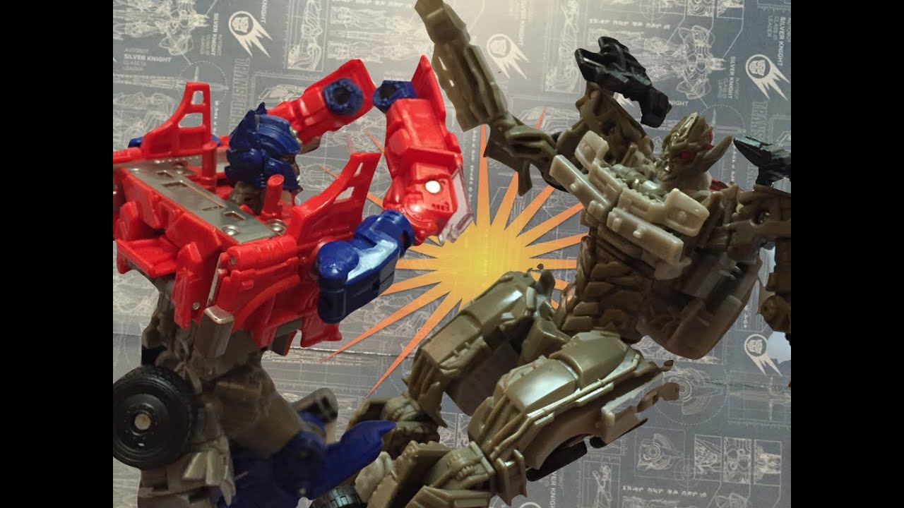 Transformers stop motion Optimus Prime VS Megatron from Transformers The Movie