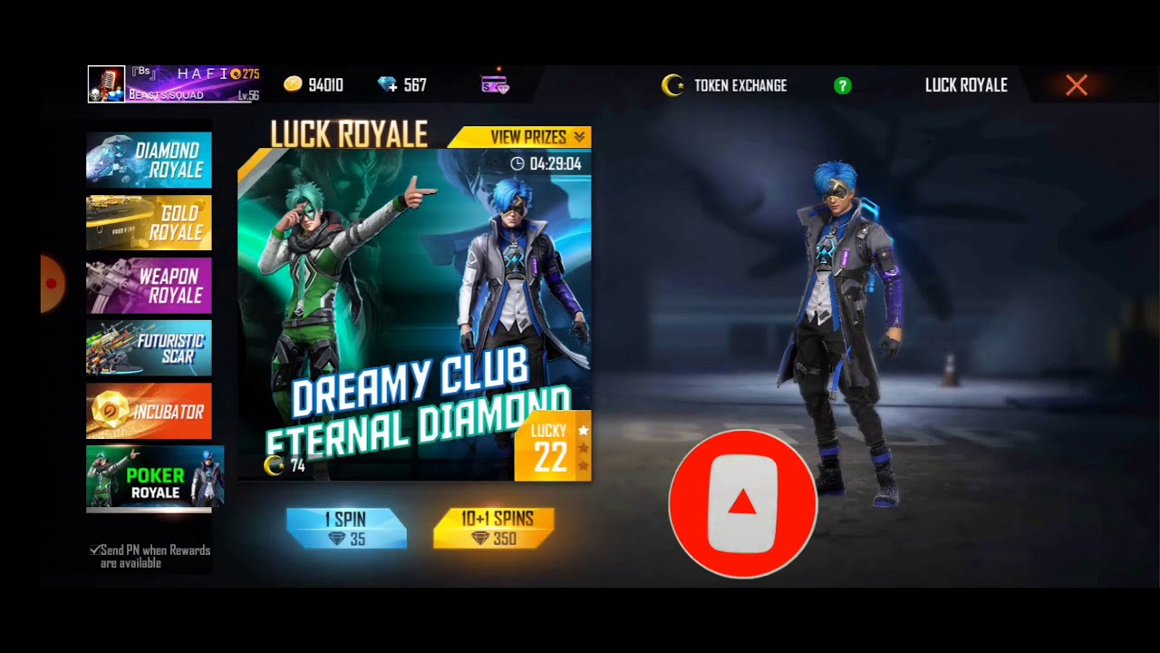 I Got eternal diamond bundle in luck royal | Free fire new event | new op bundle