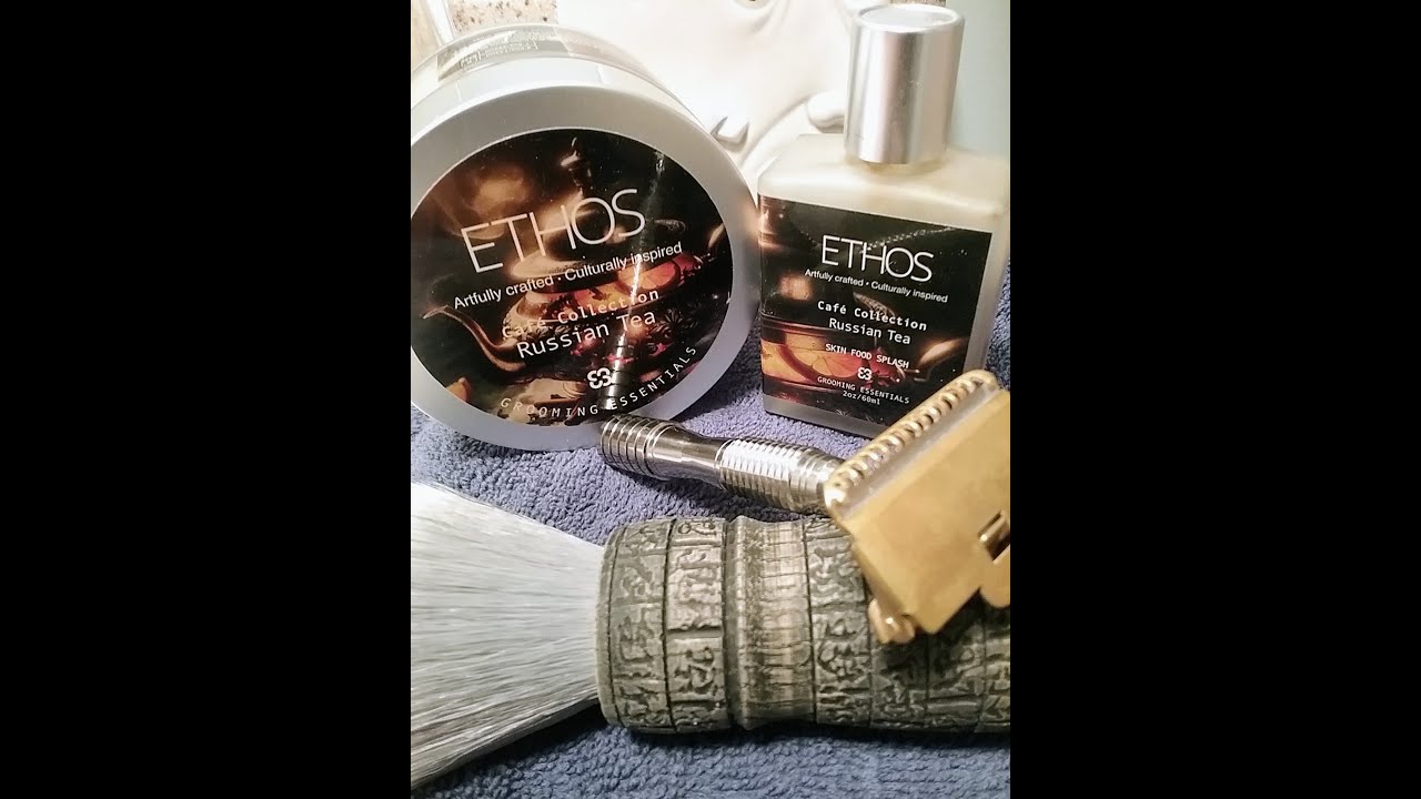 Shave Video # 477  Gem Junior/Titanium Tibam Handle and Ethos Russian Tea