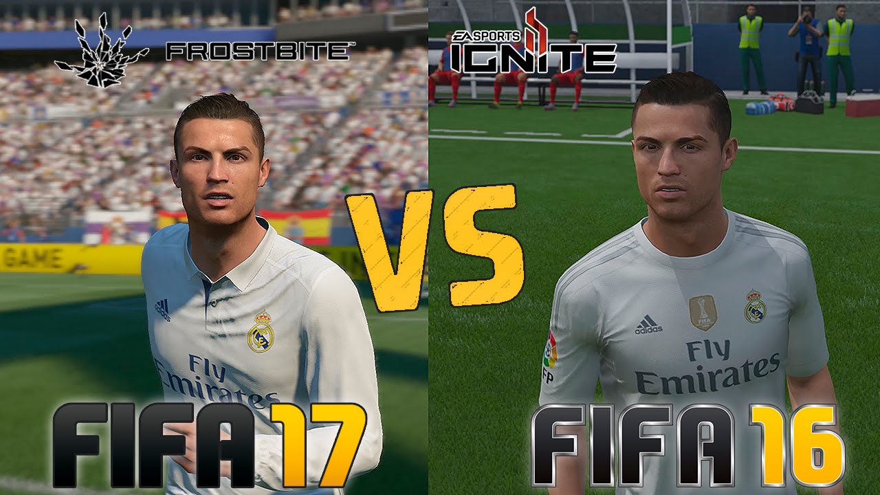 FIFA 17 vs FIFA 16 | GRAPHICS AND FACES COMPARISON | Next Gen Gameplay