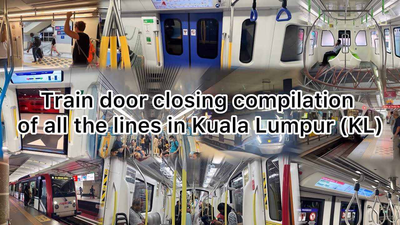 Train door closing compilation of all the train lines in Kuala Lumpur