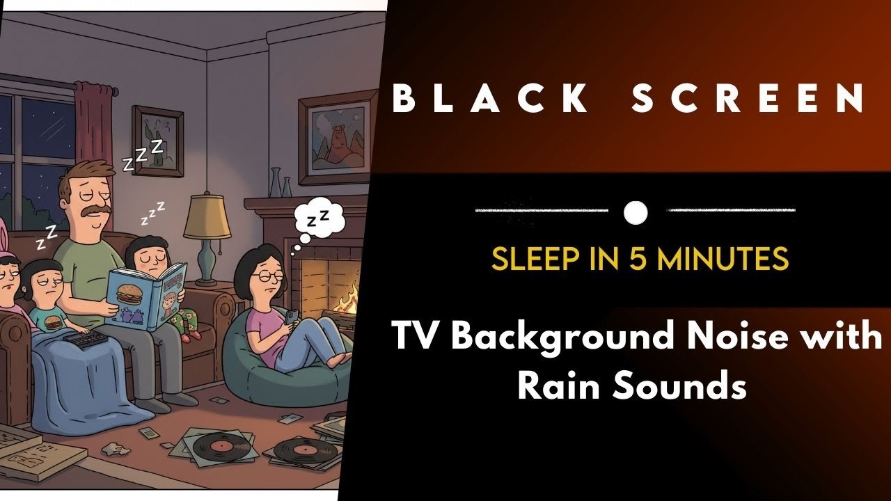Bob’s Burgers S7 Full Episodes With Night 😴 Rain Sounds Black Screen for Sleep 💤 5 hours
