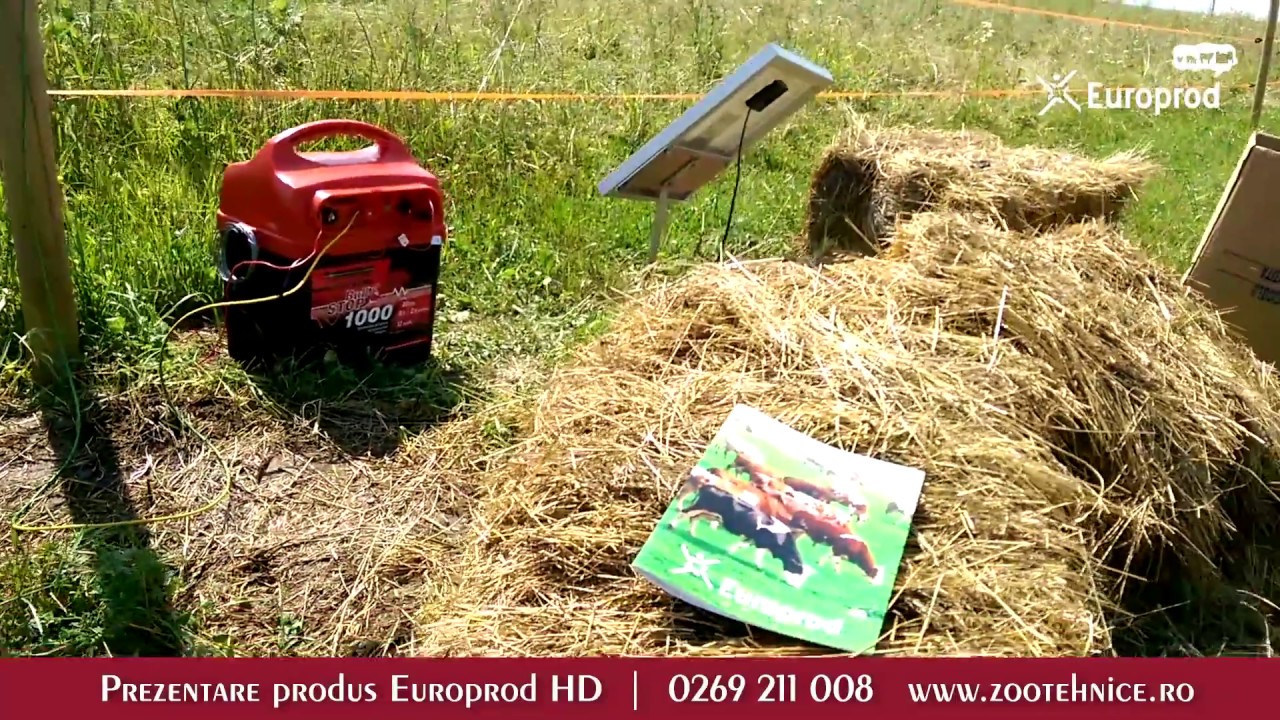 Gard electric animale, baterie si panou solar