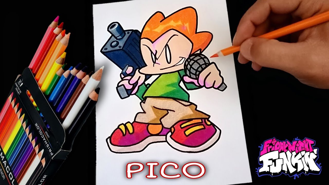 COMO DIBUJAR A PICO DE FRIDAY NIGHT FUNKIN | FÁCIL | how to draw pico from friday night funkin