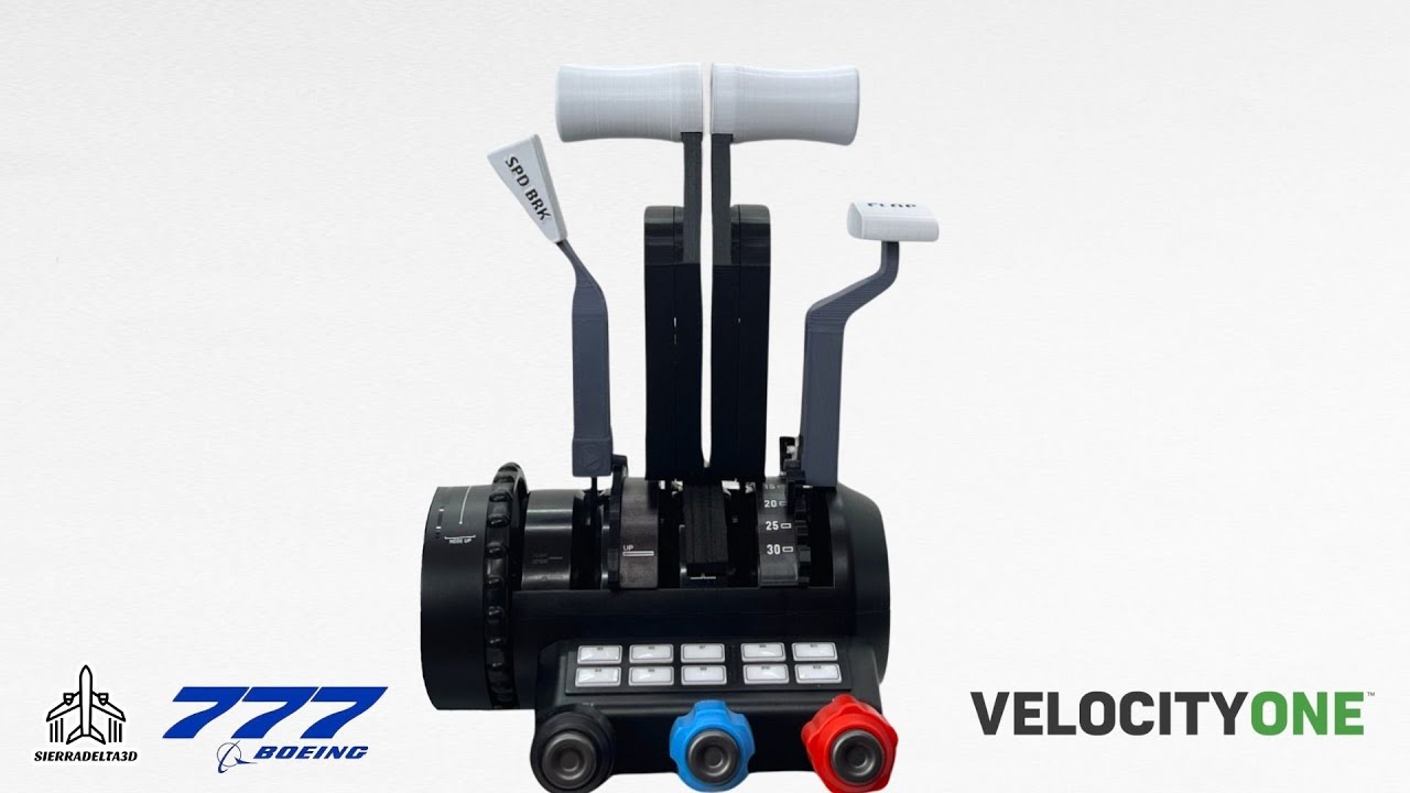 Boeing 777 Thrust Lever Addons for VelocityOne Flight Universal Control System, Sierradelta3D