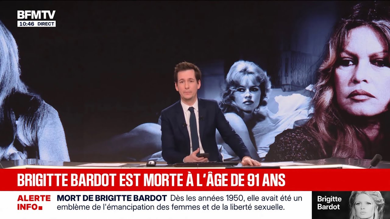 BFMTV | Annonce de la mort de Brigitte Bardot • BFM Direct avec Loïc Besson – 28 décembre 2025