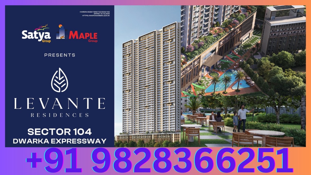 Modern Elite Homes in Sector 104 Gurgaon Levante Residences +91 9828366251