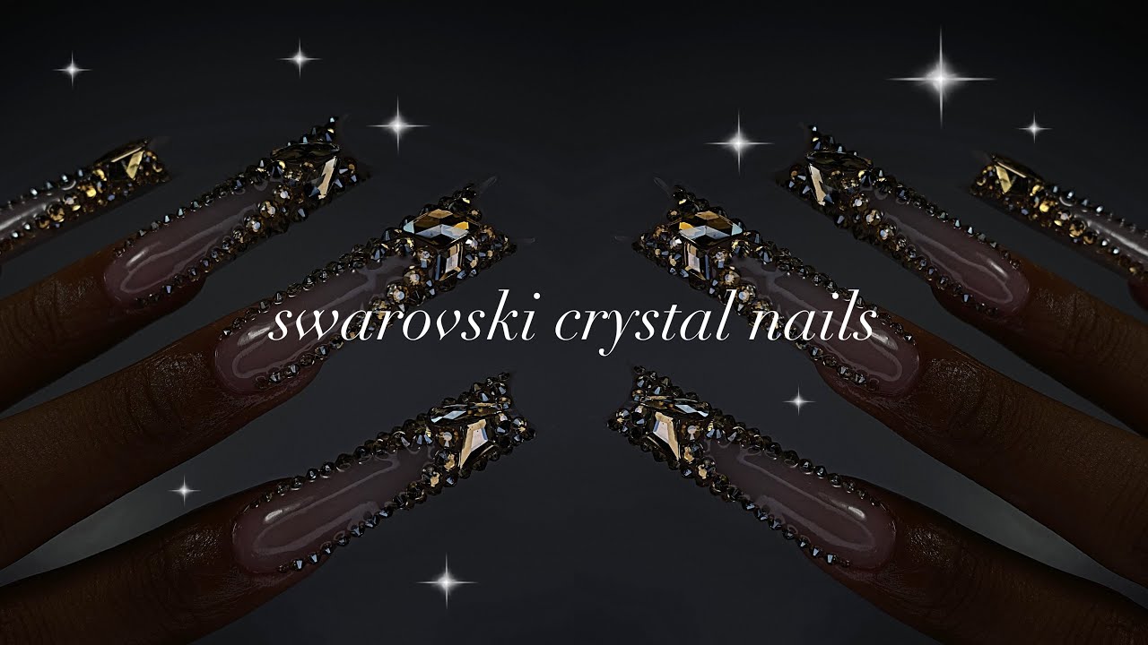 SWAROVSKI CRYSTAL ACRYLIC NAILS💎✨| MelodySusie Nail Drill Review + recreating an old set!✨