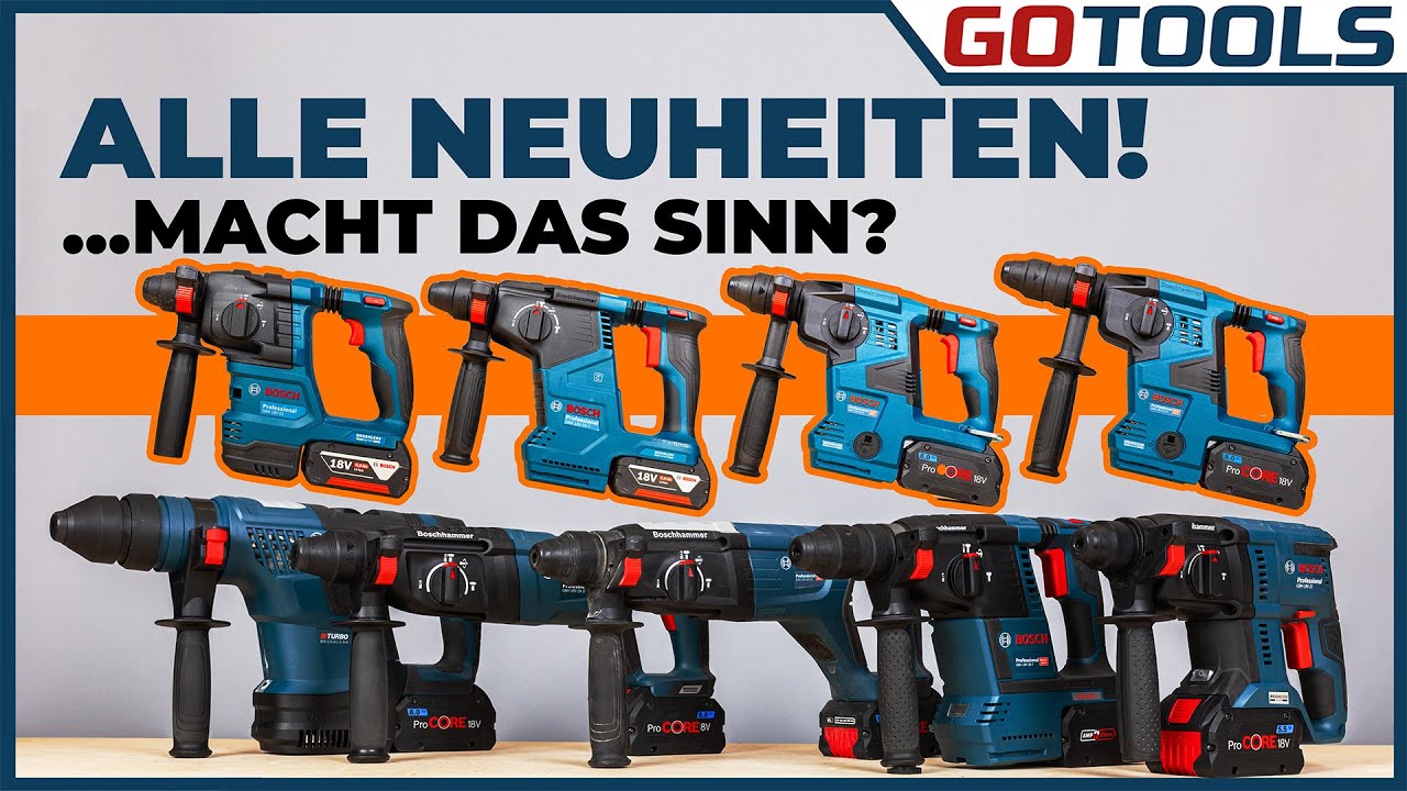 Die neuen Bosch 18V SDS+ Bohrhämmer! Der Vergleich zu den Vorgängern! Mit Verlosung!