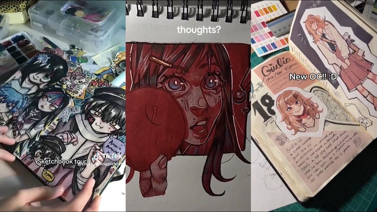 ART SKETCHBOOK 📖 TIKTOK compilation [NO OUTROS] | Read desc # 5