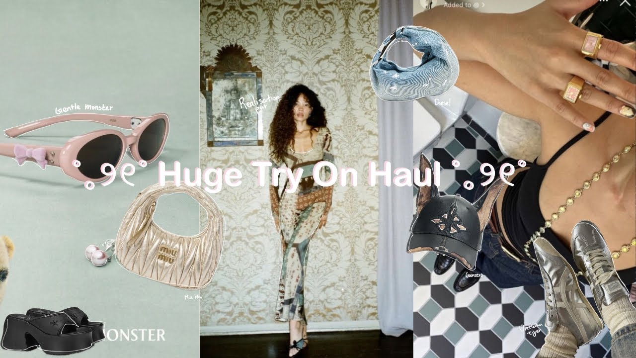 I bought my *entire* wish list ˚୨୧⋆｡˚ ⋆ Try on haul . MiuMiu, Gentle Monster, Diesel, Sweet chilling