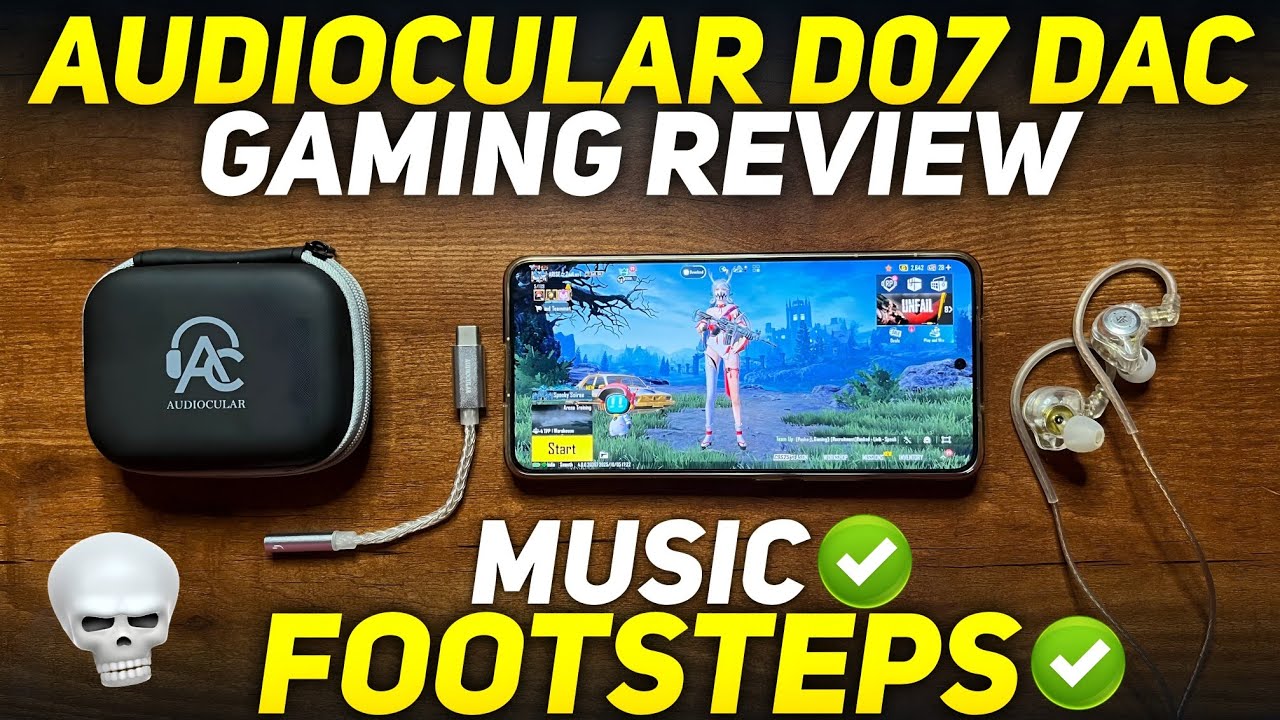I Bought The Best Type C to 3.5mm Adapter For Gaming Under 1000 🔥 Audiocular D07 Dac Review