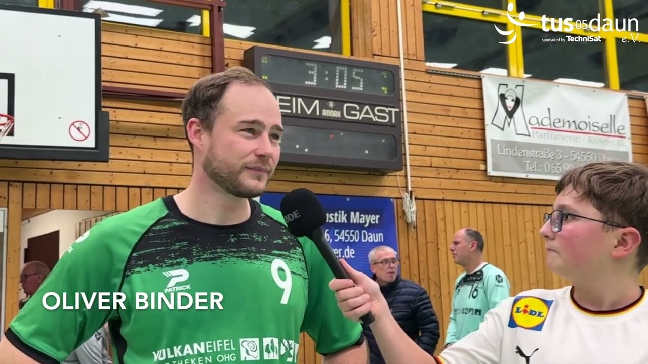 Jugend Interviews nach Spiel OL Rheinland Herren, TuS 05 Daun - TV Bad Ems, 31.01.2026