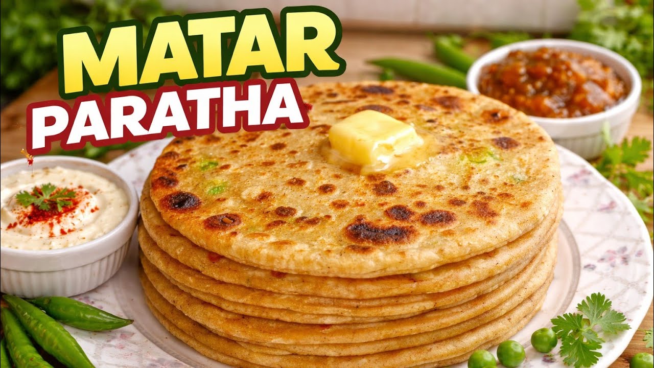 Matar Paratha Recipe | Soft & Tasty Green Peas Paratha | Easy Indian Breakfast