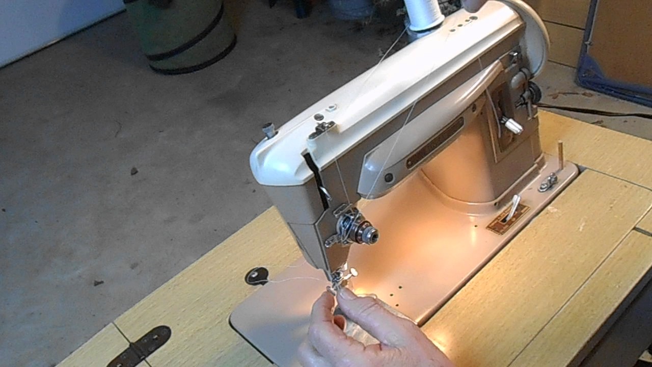 How to thread a singer model 404 sewing machine and others