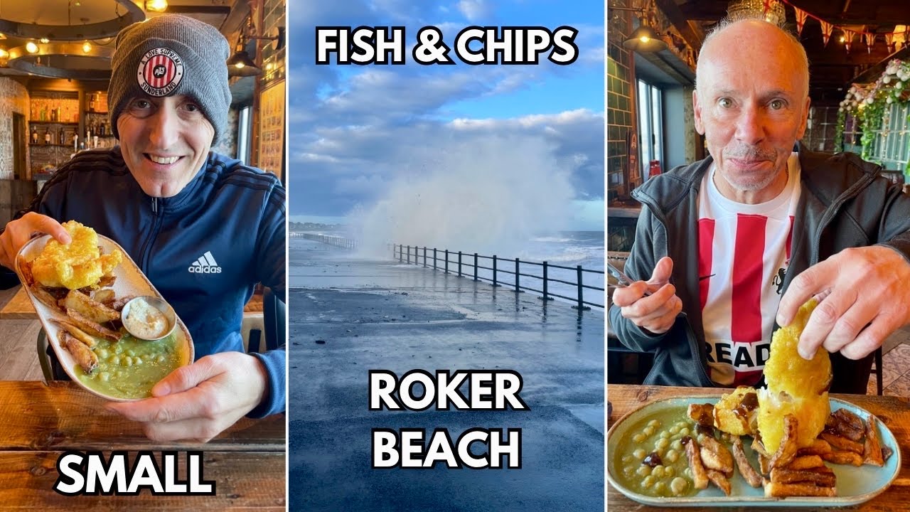 Reviewing Small Fish & Chips At Roker Beach Sunderland.