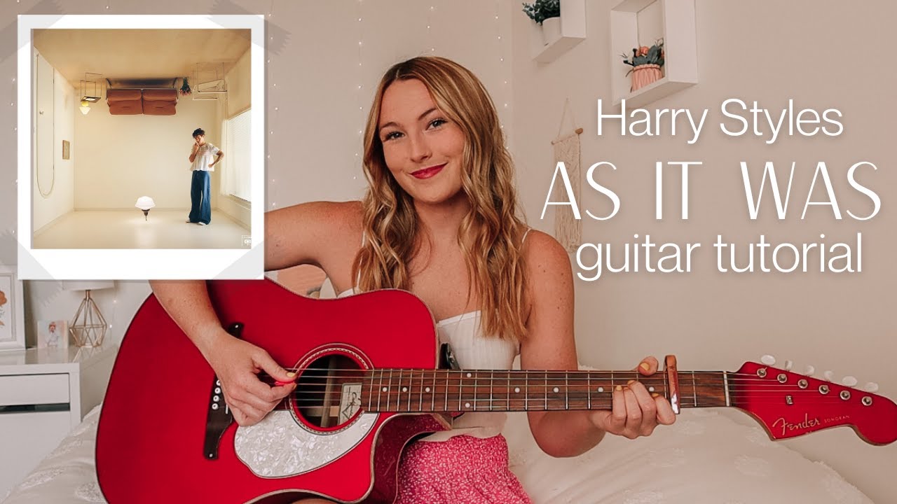 Harry Styles As It Was Beginner Guitar Tutorial EASY CHORDS // Nena Shelby