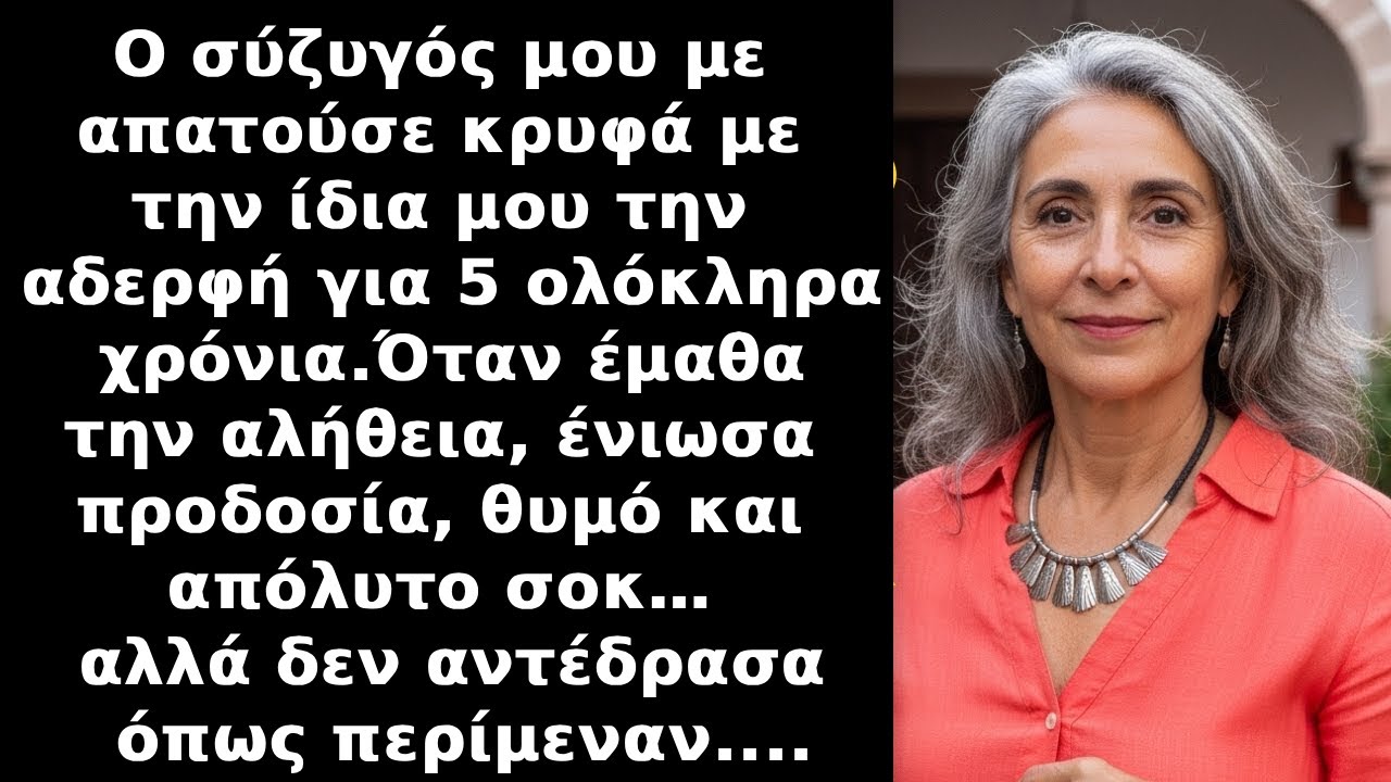 Ο σύζυγός μου με απάτησε με την ΑΔΕΡΦΗ μου για 5 χρόνια... Έτσι τους αντιμετώπισα...!