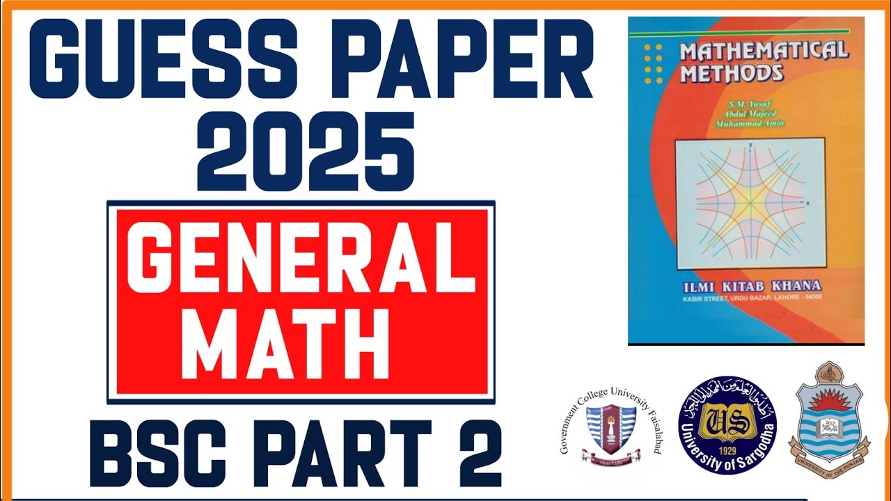 General Math BSc Part 2 Important Questions 2025