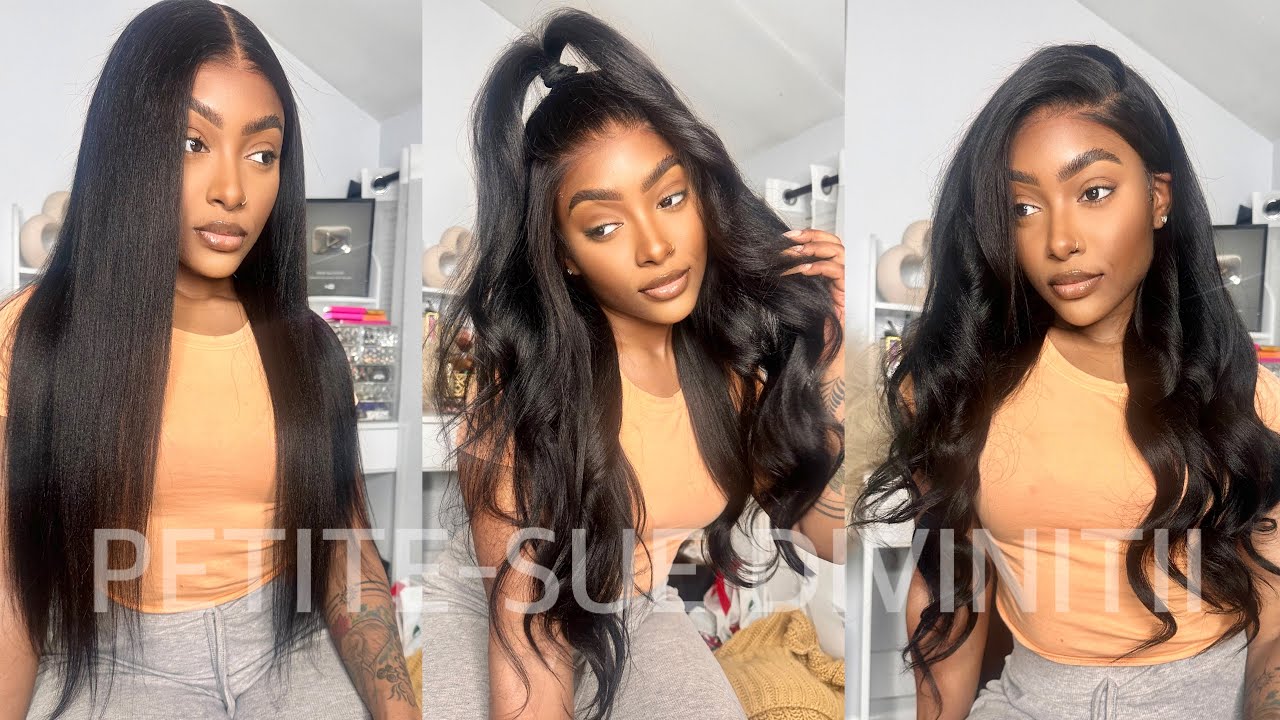 🔥MUST HAVE 7X5 MULTISTYLE YAKI STRAIGHT GLUELESS WIG! ft. Beauty Forever Hair| PETITE-SUE DIVINITII