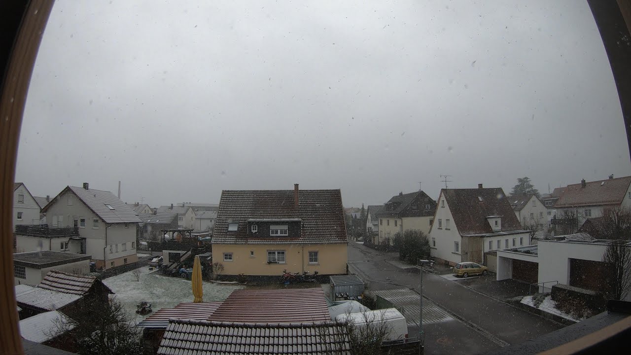 Kaltfront mit Schnee im Zeitraffer, 18. Januar 2024