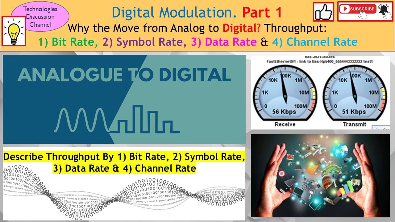 Digital Modulation #1. How to Measure Data Speed Using Bits, Baud / Symbol Rate & Channel Capacity!