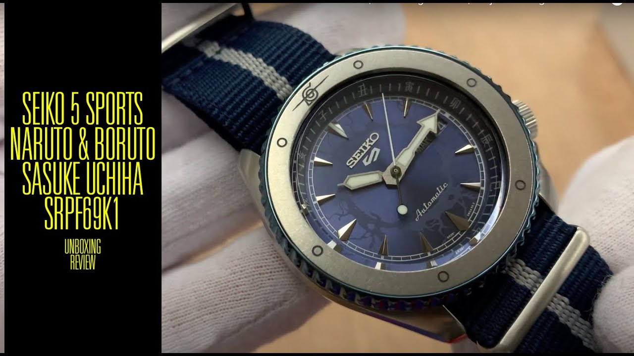 Seiko 5 Sports Naruto & Boruto Sasuke Automatic SRPF69K1 Watch | Unboxing Review | Valjoux Relogios
