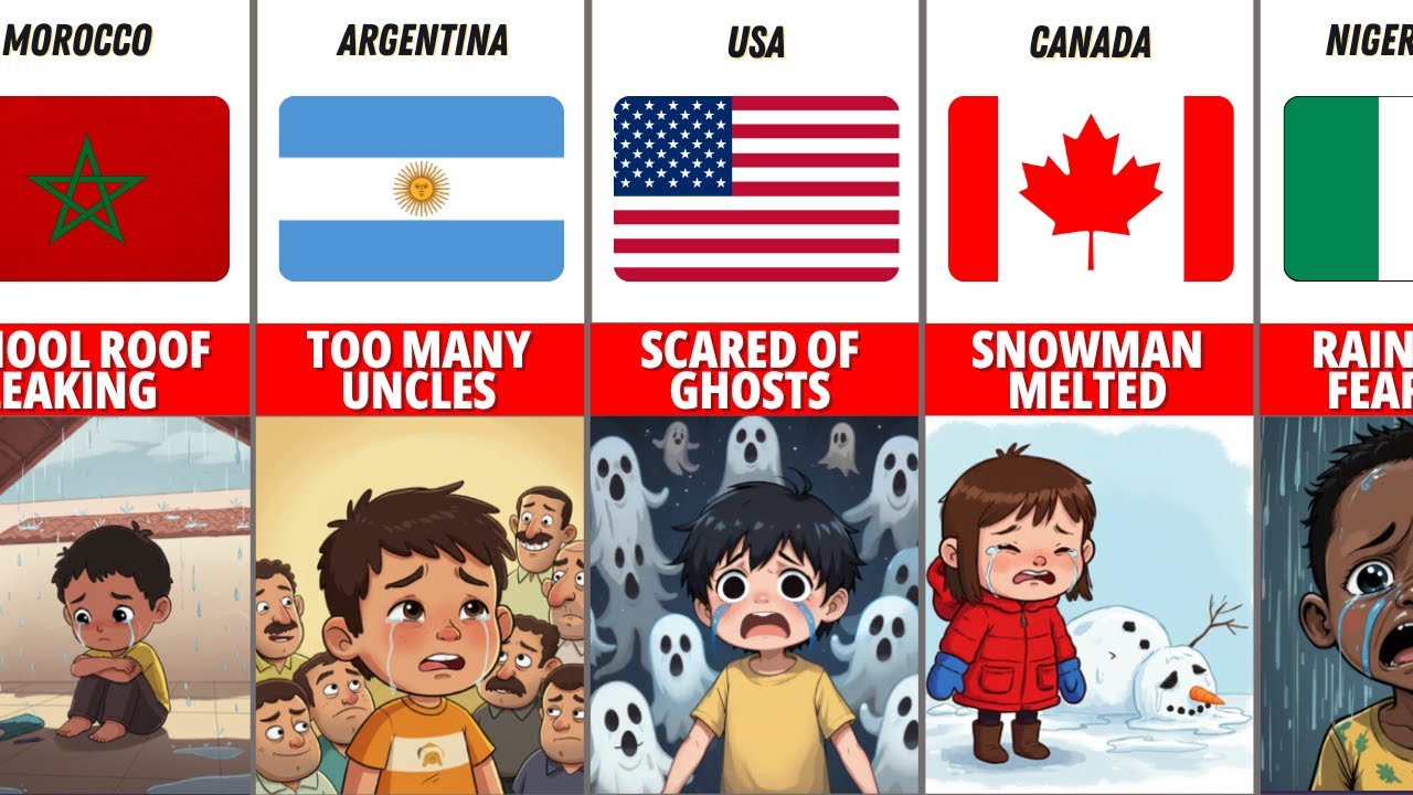 Why children cry from different countries