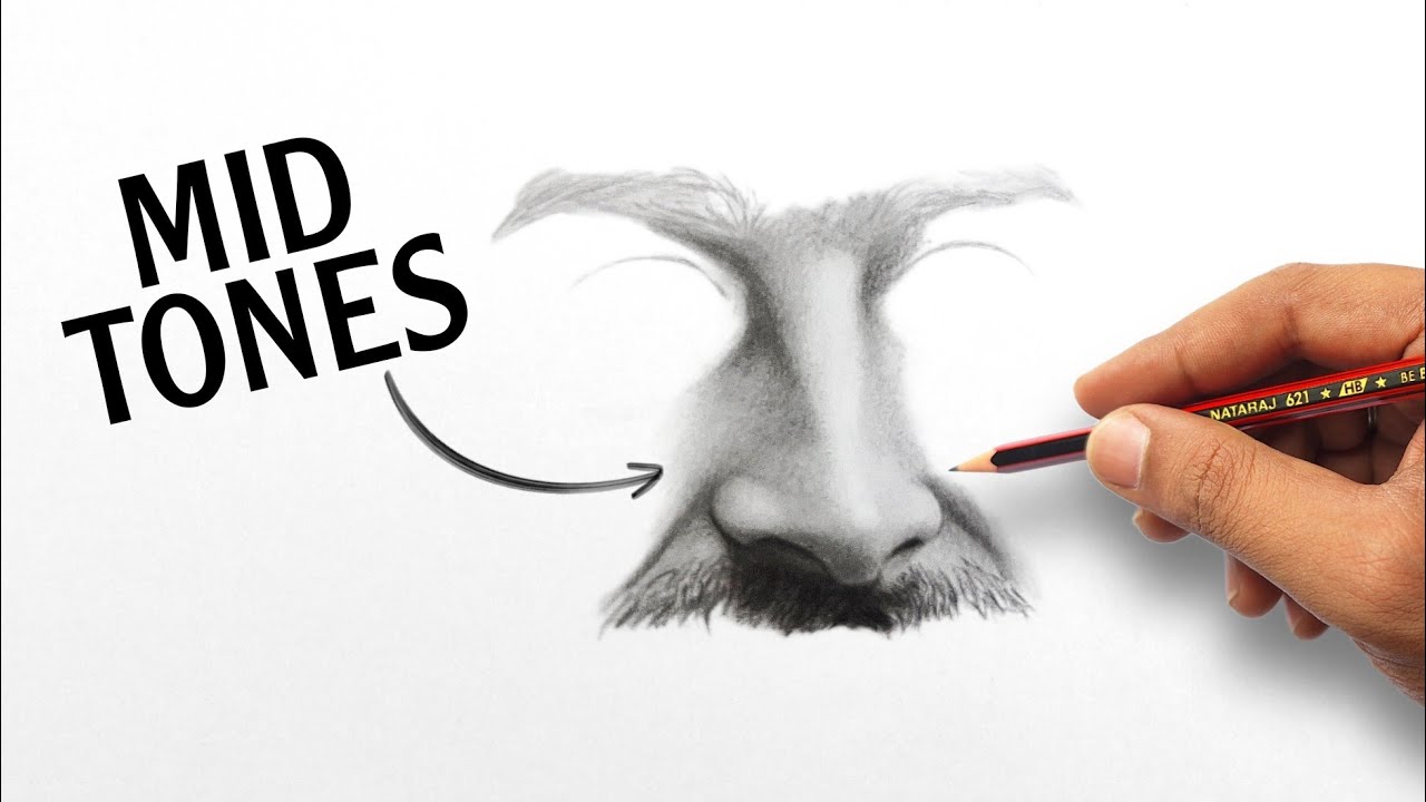 Mid values ( Tones ) - How to make your drawings more realistic