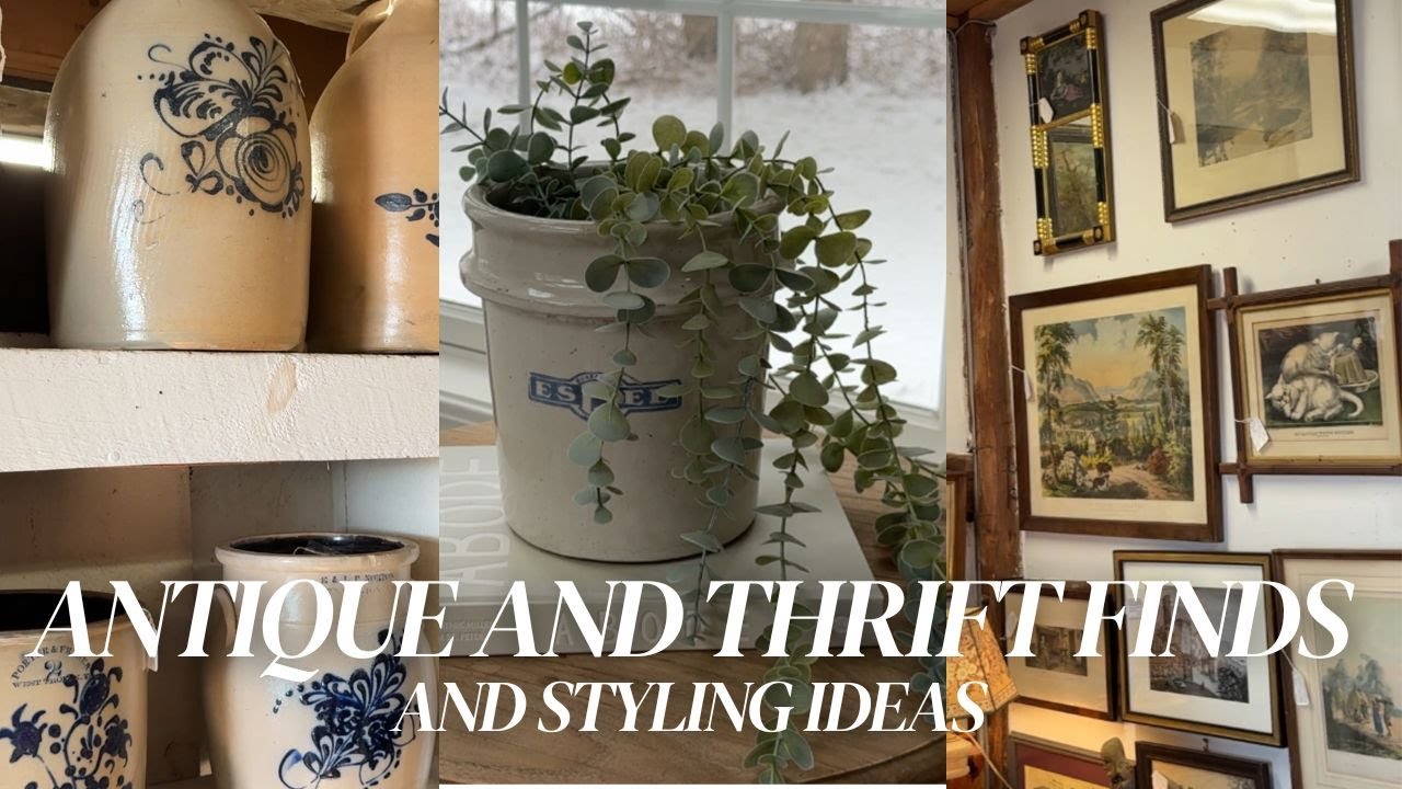 ANTIQUE AND THRIFT SHOP WITH ME | FINDING CURATED VINTAGE DECOR AND STYLING IDEAS