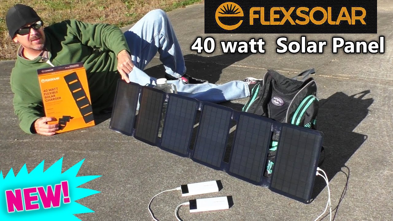 NEW! FLEXSOLAR 40 watt Solar Panel foldable portable small size