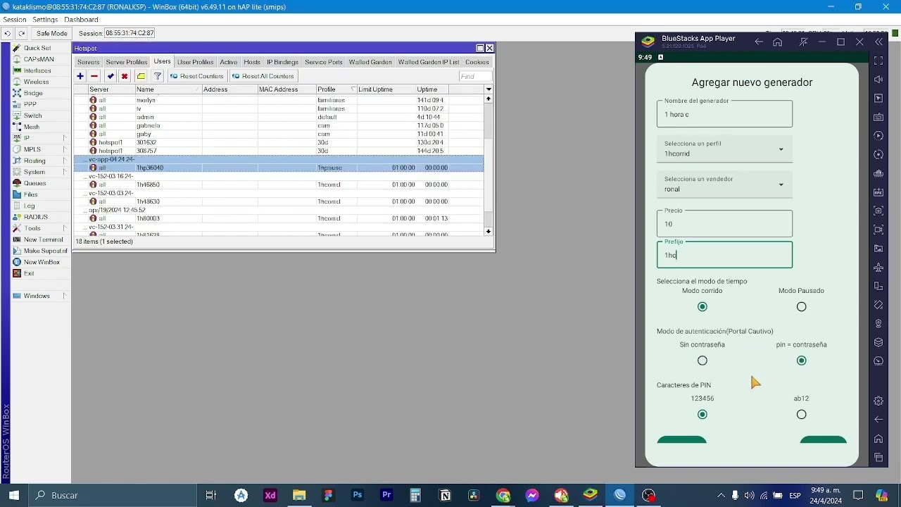 Generador de fichas para Hotspot Mikrotik APP android