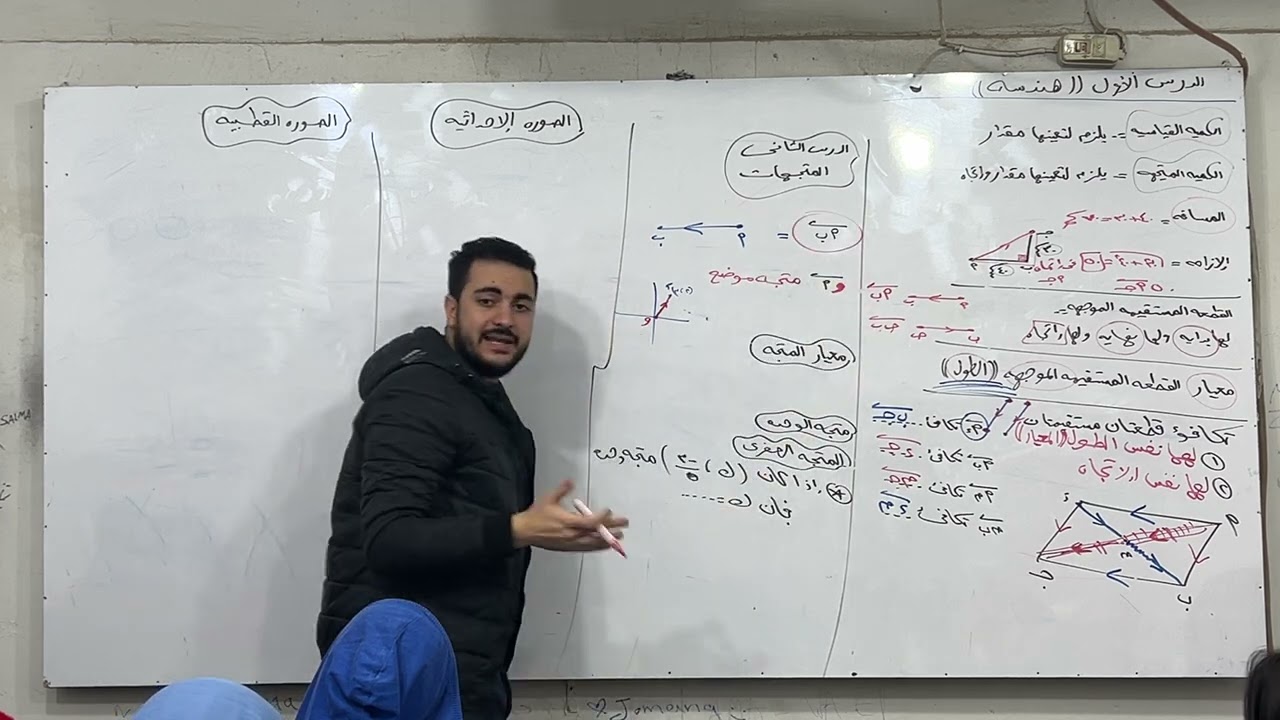 أولى ثانوي هندسه التيرم التاني شرح الدرس الأول والتاني الجزء الأول 🔥( أحمد المدابغي)