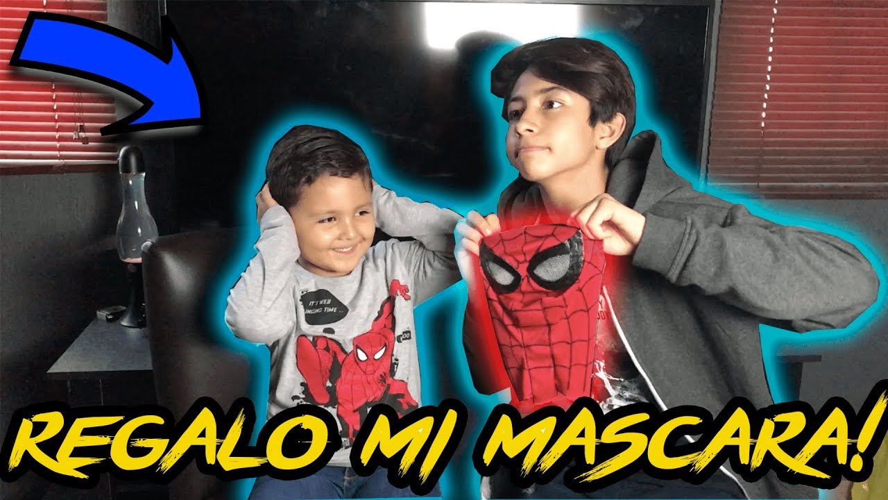 LE REGALO MI M&Aacute;SCARA DE SPIDERMAN A MI PRIMO! /I GIVE MY SPIDERMAN MASK TO MY COUSIN - IVANSPIDEY