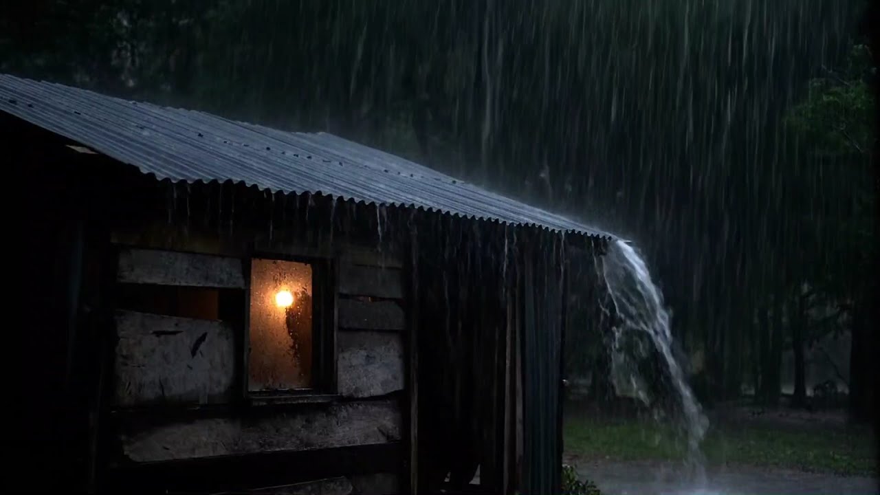 Rain Sounds for Sleeping &ndash; 99% Fall Asleep Instantly | Rural Shack Rain Ambience