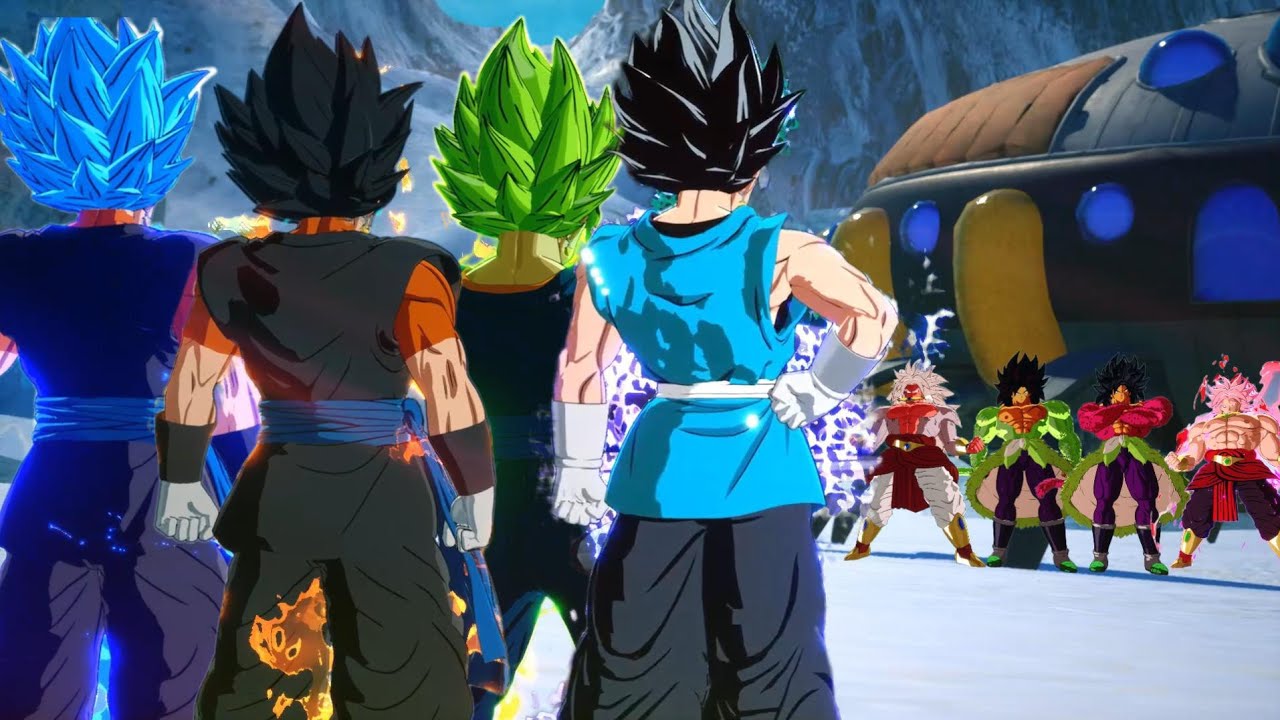 Vegito New Form Vs Broly Variations! Dragon Ball Sparking Zero 