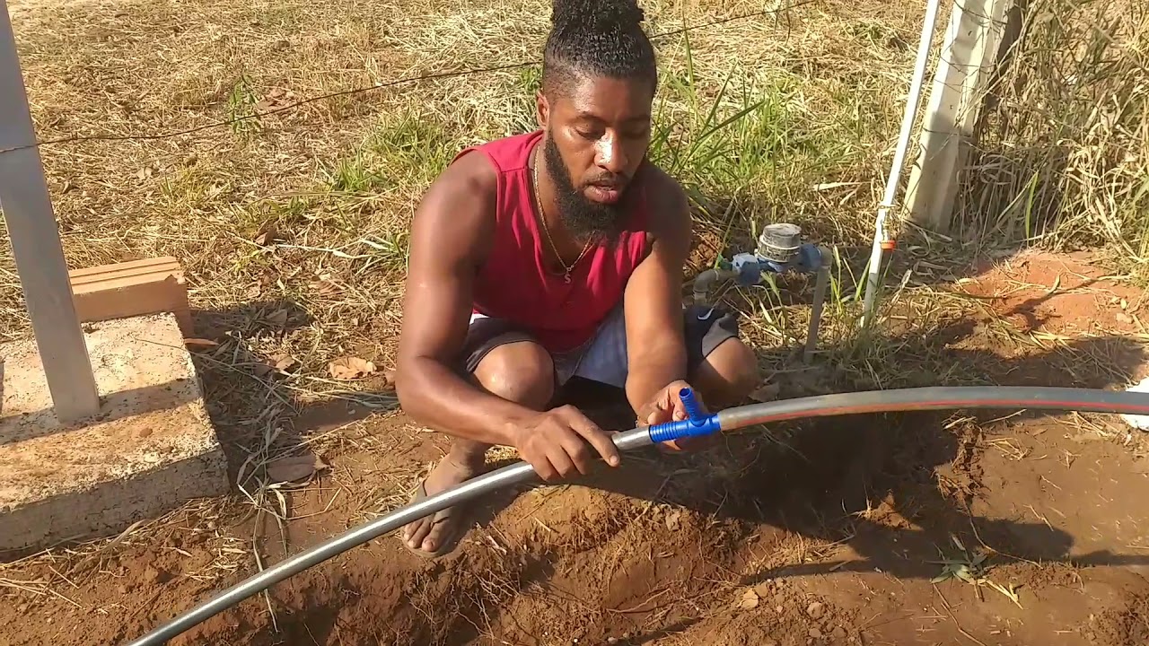 Montando sistema de irrigação automático Amanco com aspersor