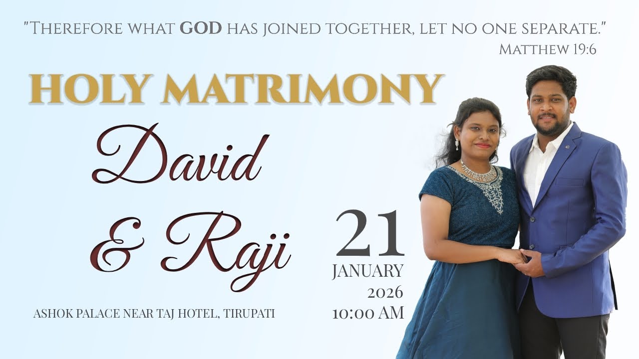 David weds Ramya || Holy Matrimony