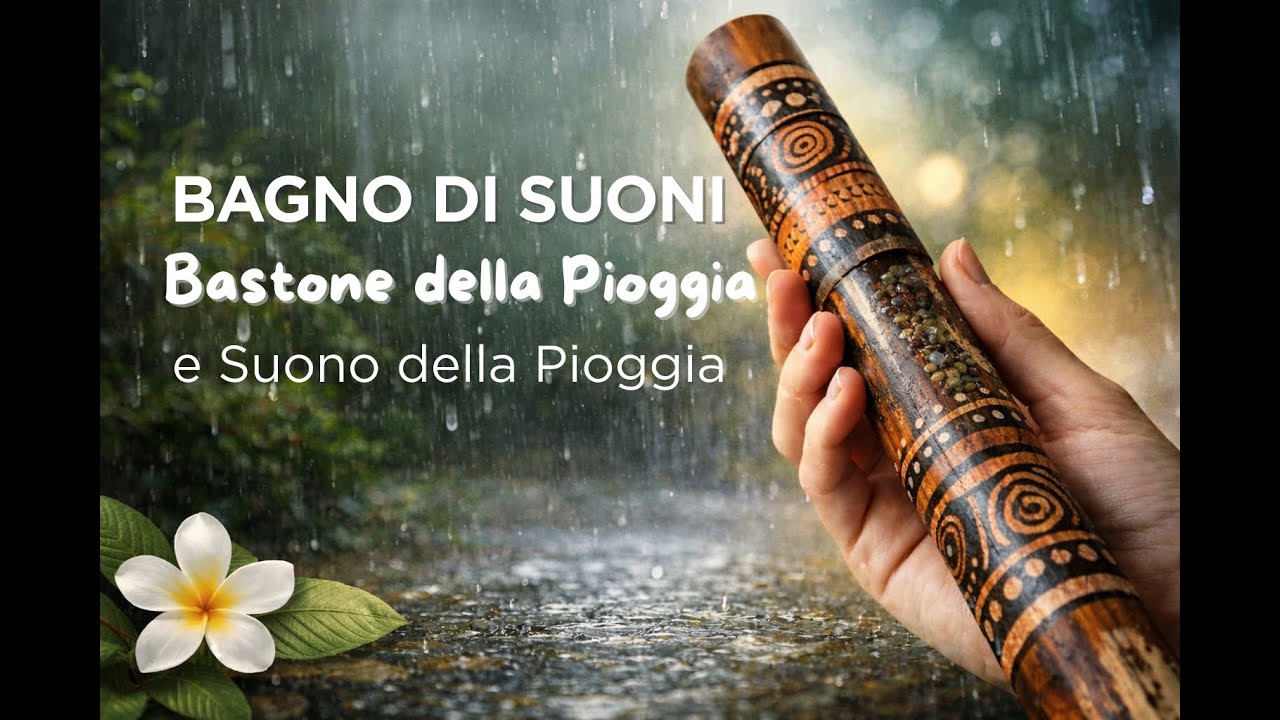 Bagno di suoni | Bastone della pioggia e pioggia leggera per rilassarsi
