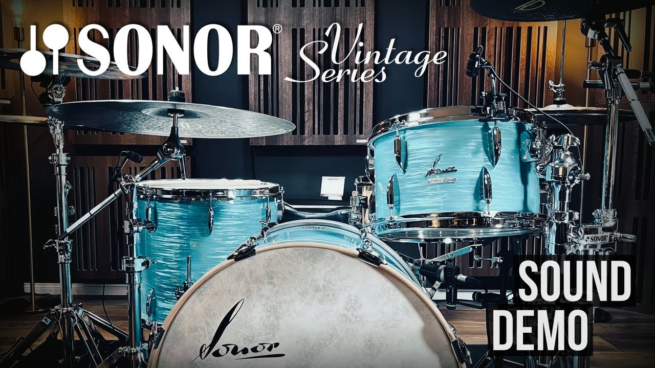 Sonor Vintage Series drums CALIFORNIA BLUE sound demo with Agean Beast cymbals