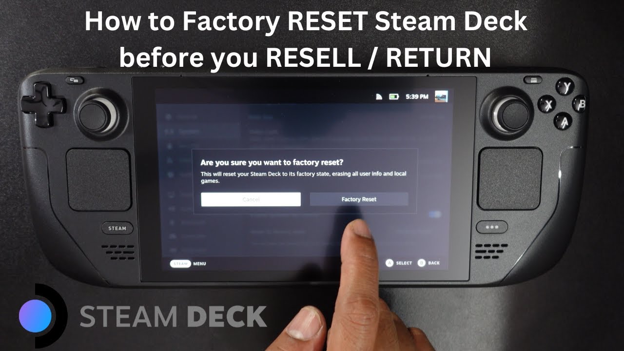 How to Factory RESET Steam Deck before you RESELL / RETURN?  #valve #steamdeck