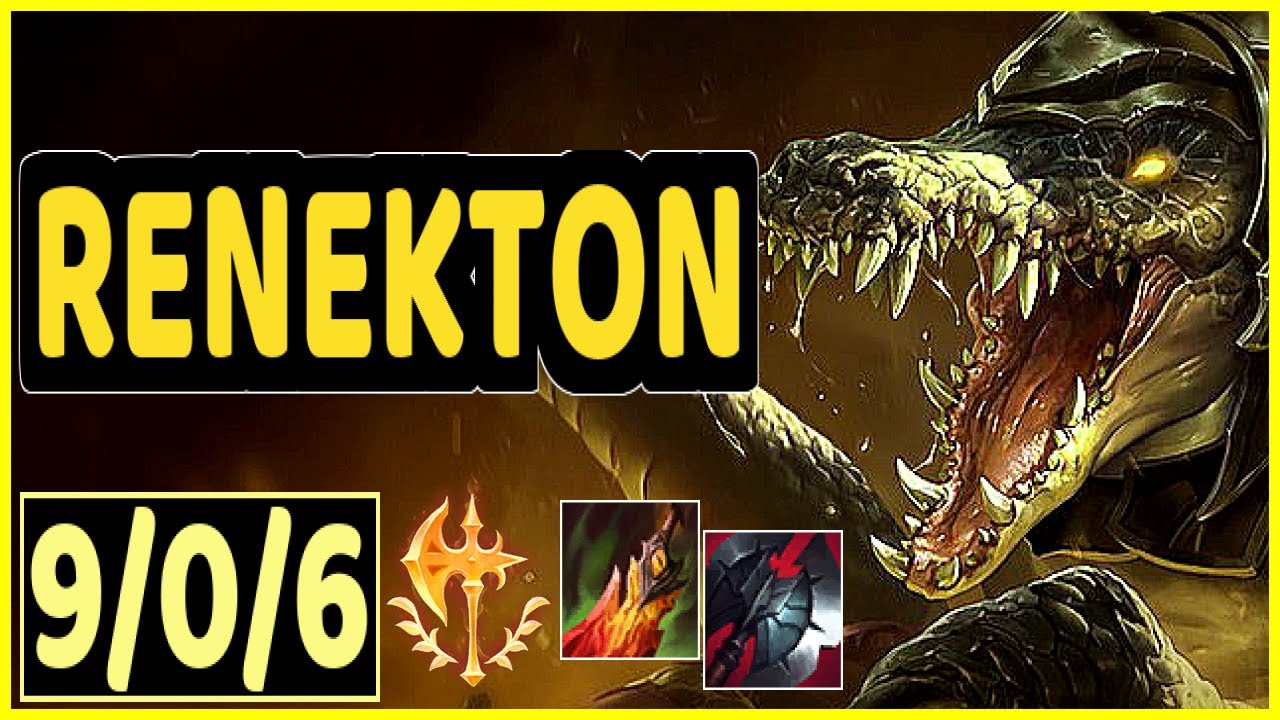RENEKTON VS TRYNDAMERE - 9/0/6 KDA TOP GAMEPLAY DIAMOND III