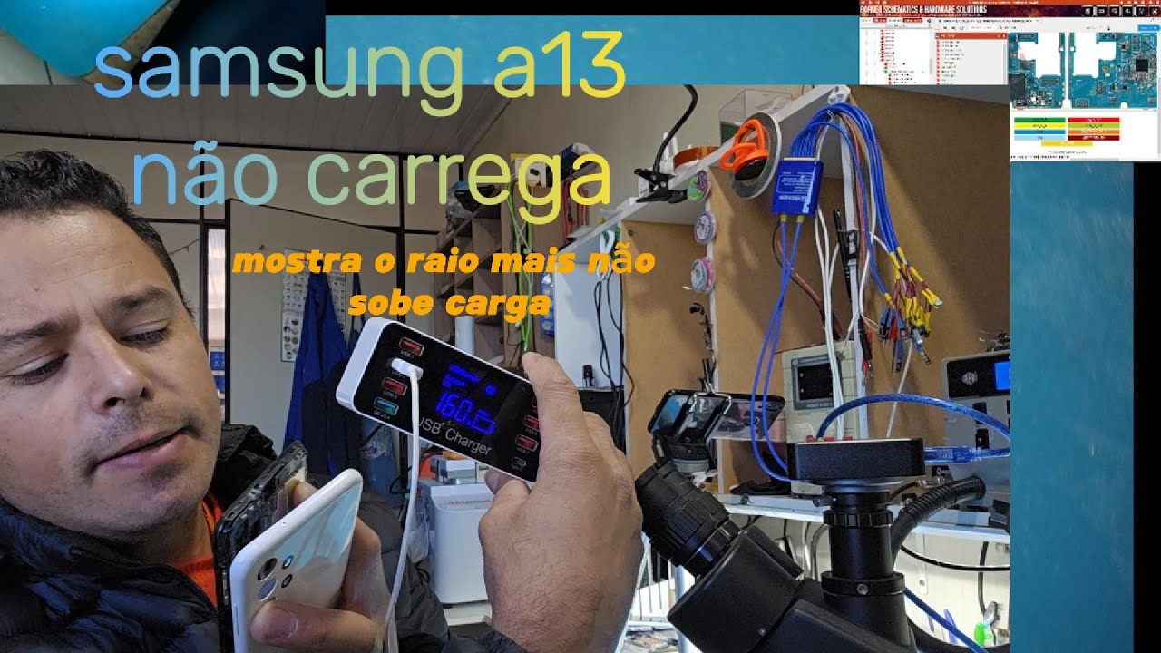 samsung a13 liga mais não carrega  mostra raio mais não carrega