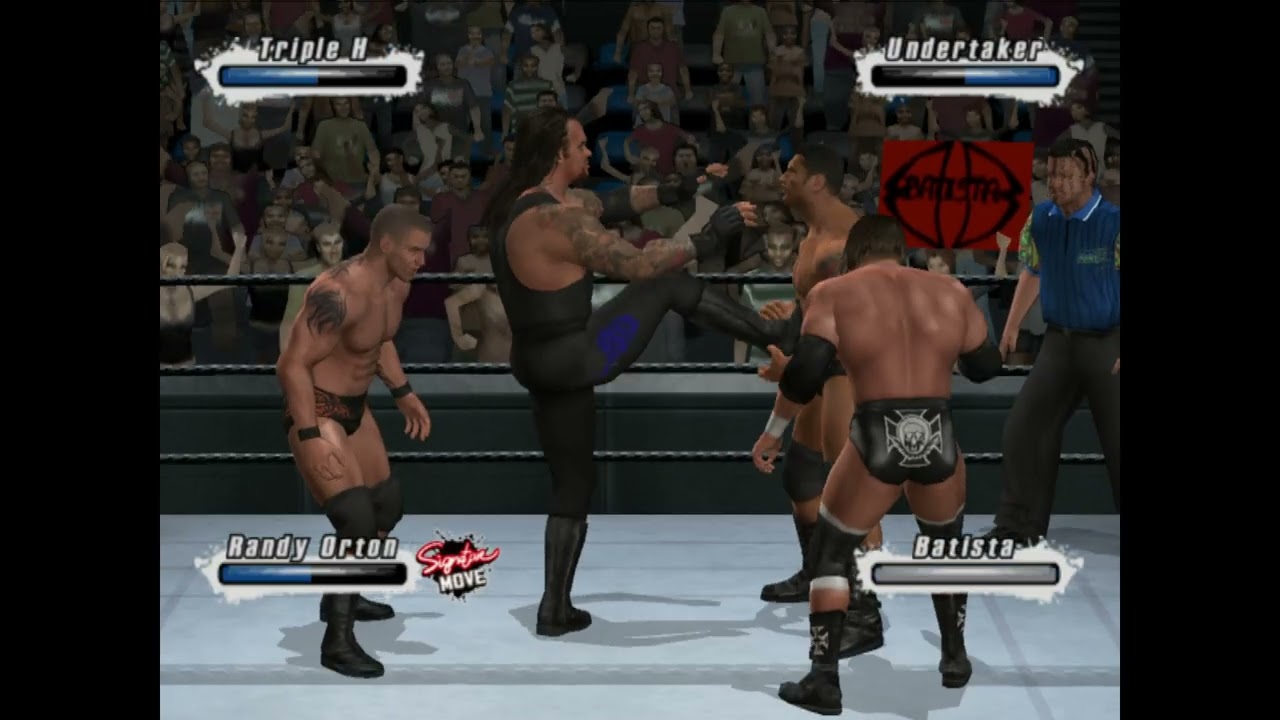 Undertaker & Batista vs Cena & Shawn Michaels | No Way Out 2007 Recreated (SVR 2008)