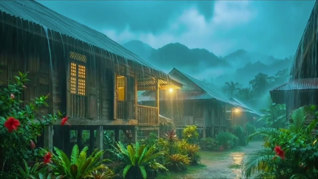 Rain Sounds for Sleeping | Relaxing Rain on a Dark Night